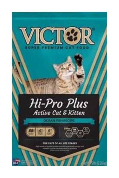 Victor Purpose Hi-Pro Plus Active Adult Cat & Kitten Dry Food 15lb