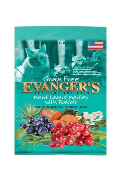 Evanger's Meat Lover's Medley Rabbit Flavor Dry Cat Food, 4.4 lbs.