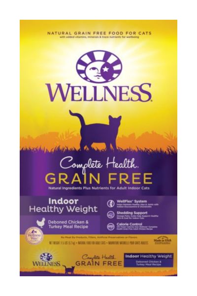 Wellness Complete Health Grain-Free Indoor Healthy Weight Chicken Dry Cat Food, 11.5 lbs.