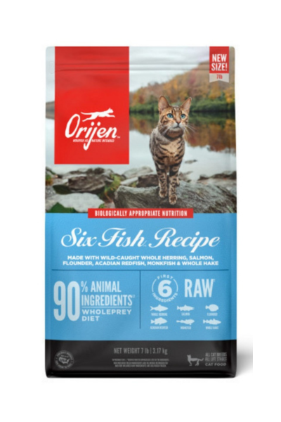 Orijen Six Fish Dry Cat Food, 7 lbs.