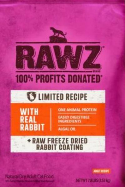 Rawz Limited Ingredient Rabbit Dry Cat Food, 7.8 lbs.