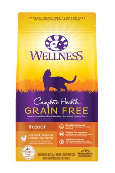 Wellness Complete Health Grain-Free Indoor Deboned Chicken Dry Cat Food, 5.5 lbs.