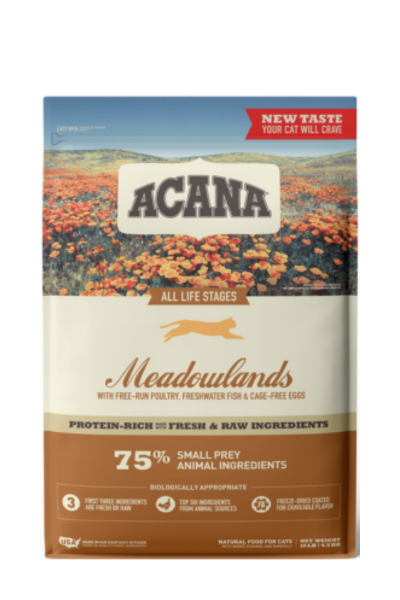 Acana Meadowlands Chicken, Turkey & Fish Dry Cat Food, 4 lbs.
