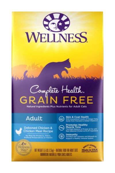 Wellness Complete Health Grain-Free Chicken Dry Cat Food, 5.5 lbs.