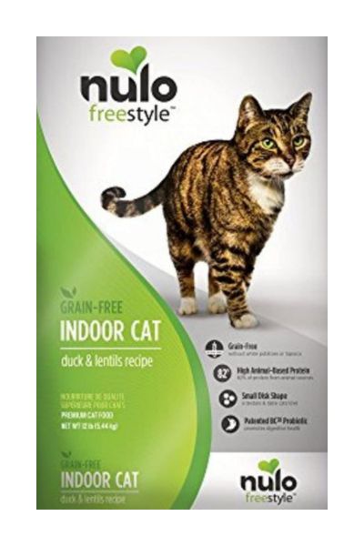Nulo FreeStyle Indoor Duck & Lentils Grain-Free Dry Cat Food, 5 lbs.