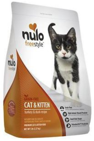 Nulo FreeStyle Turkey & Duck Recipe Grain-Free Dry Cat Food, 5 lbs.