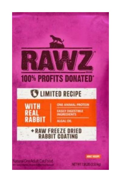 Rawz Limited Ingredient Rabbit Dry Cat Food, 7.8 lbs.