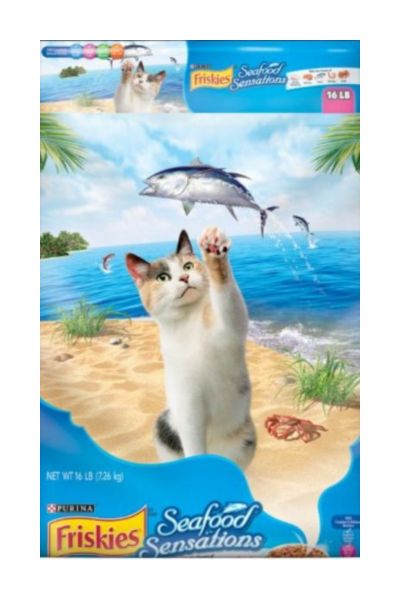 Friskies Seafood Sensations Dry Cat Food, 16 lbs.