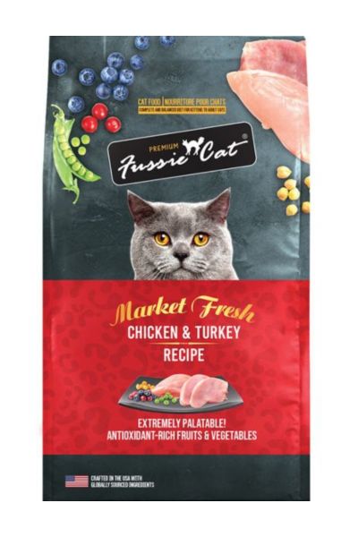 Fussie Cat Market Fresh Chicken & Turkey Recipe Grain-Free Dry Cat Food, 3.5 lbs.