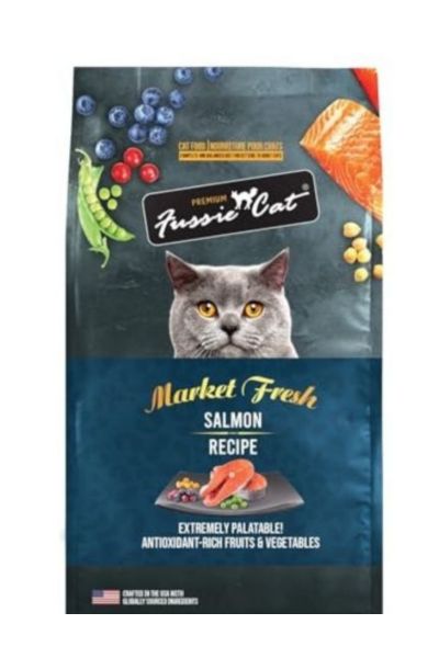 Fussie Cat Market Fresh Salmon Recipe Grain-Free Dry Cat Food, 10 lbs.