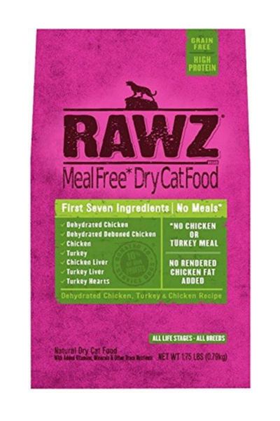 Rawz Meal-Free Chicken & Turkey All Stages Grain-Free Dry Cat Food, 1.7 lbs.