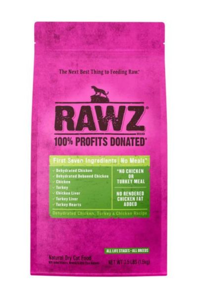 Rawz Natural Chicken & Turkey All Life Stages Grain-Free Dry Cat Food, 3.5 lbs.