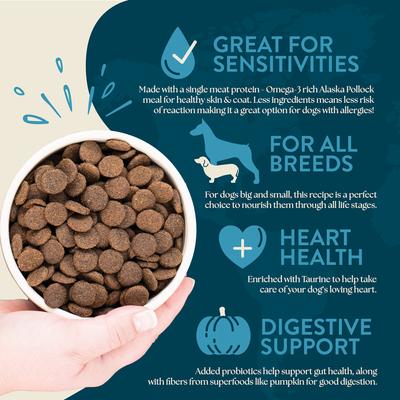 Venture Earthborn Holistic Dog Food Pollock & Pumpkin 25 Lb