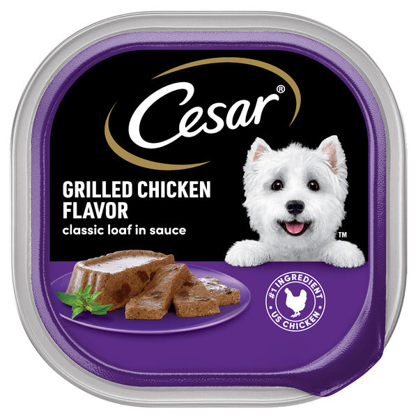 Cesar Chicken And Liver Wet Dog Food, 3.5 oz Tray Can