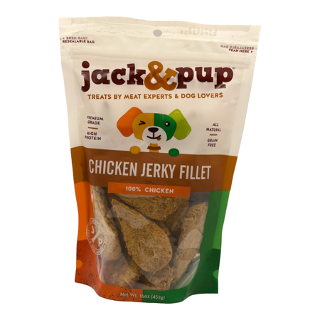 Jack & Pup Chicken Jerky Fillet Dog Treats, 16 oz.
