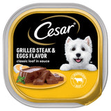 Cesar Grilled Steak & Eggs Dog Food, 3.5 oz Tray