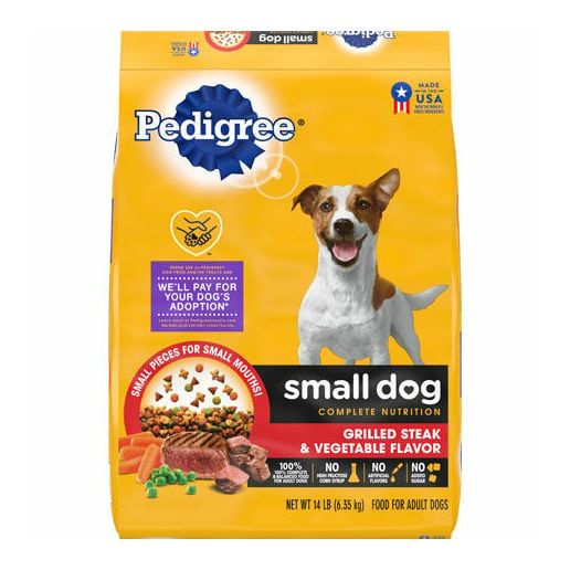 Pedigree Adult Small Dog Food, Grilled Steak, 14 Lb.